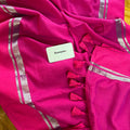 Pink & Orange Border Mul Cotton Saree