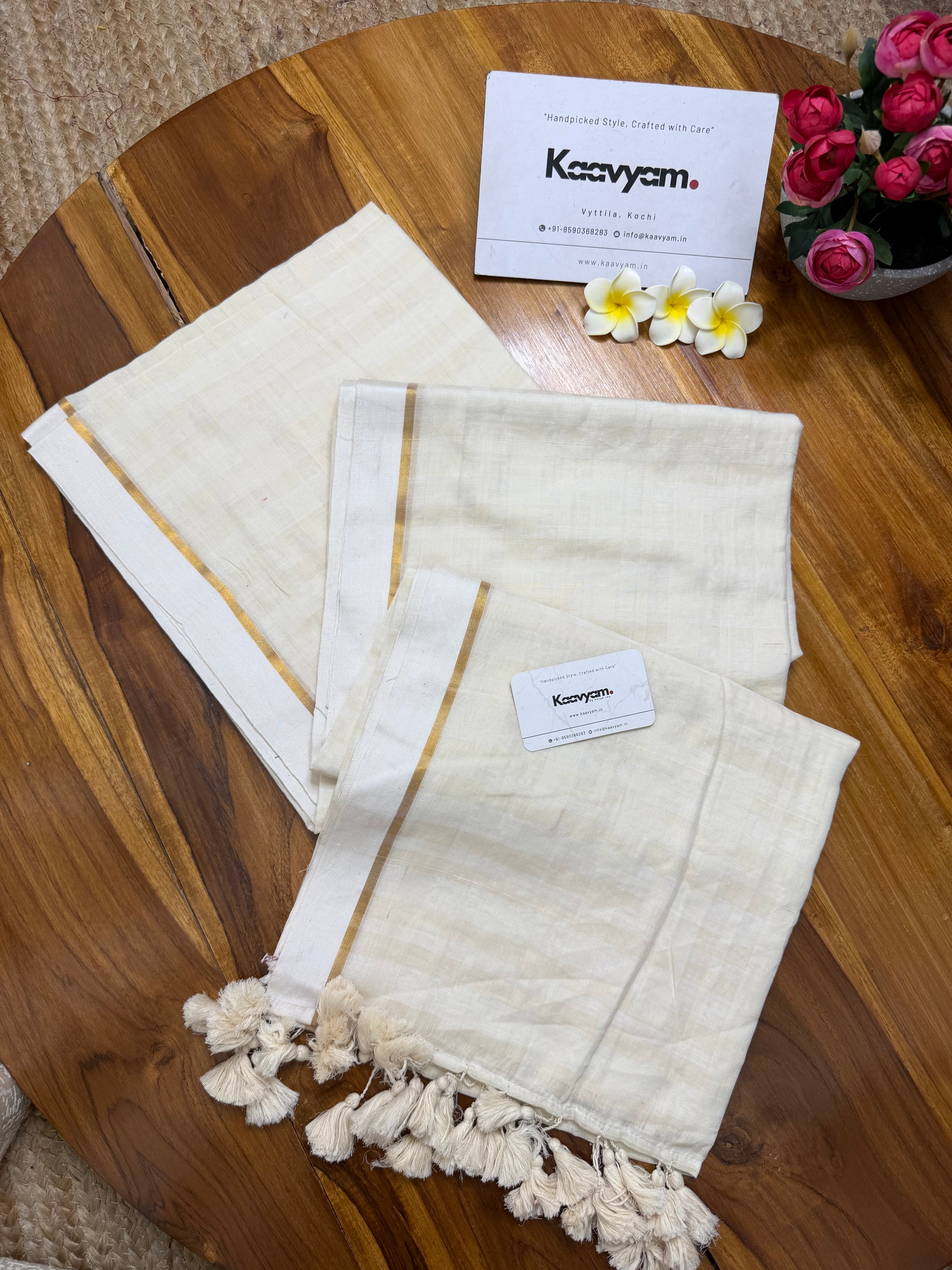 Milky Kasav Mul Cotton Saree