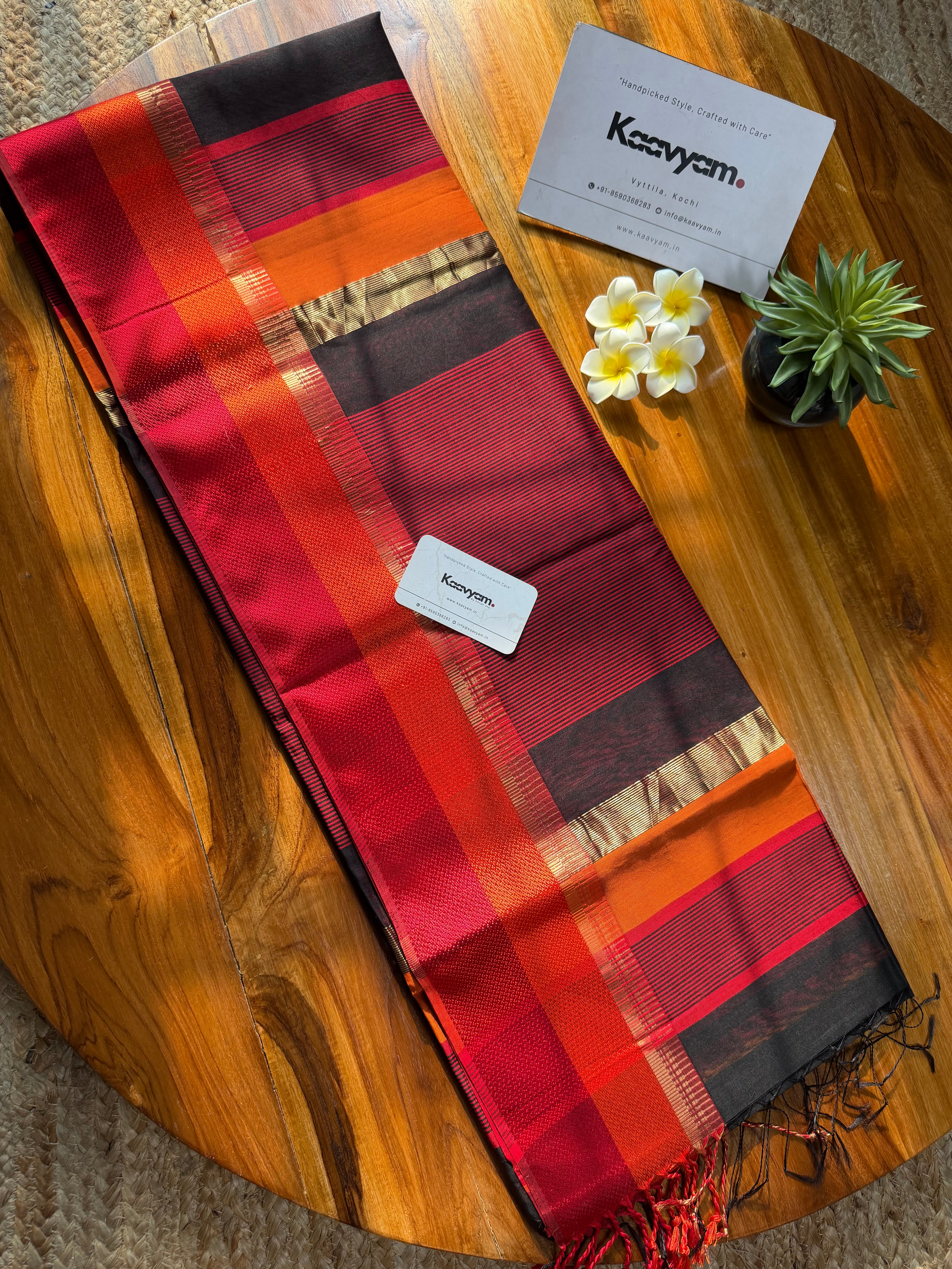 Resham Maheshwari Silk Saree