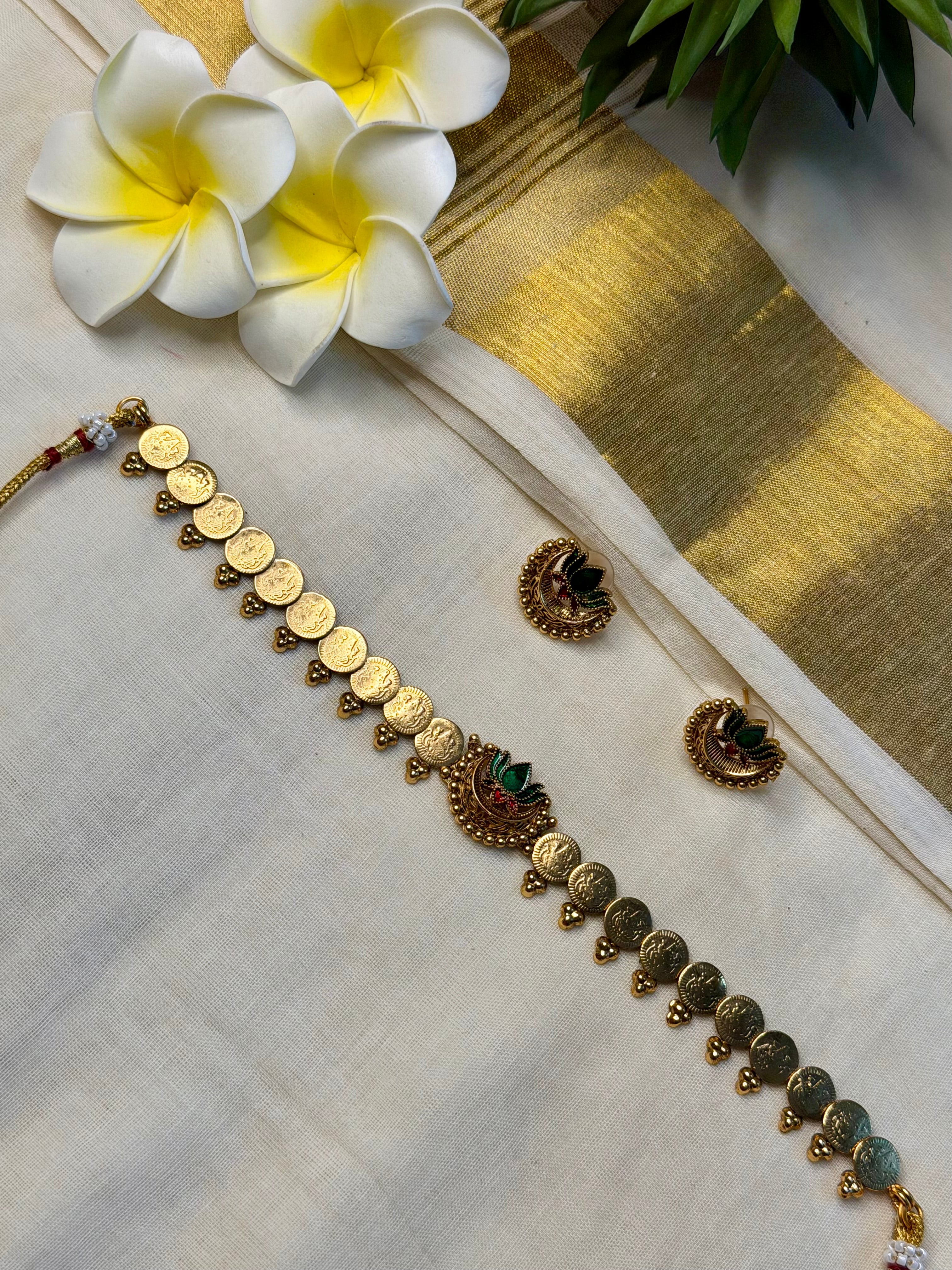 Coin Lotus Chandra Choker