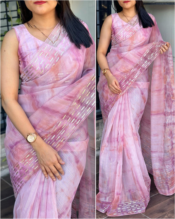 Organza Sequin Saree