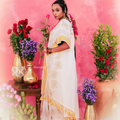 Kera Printed Mul Cotton Saree