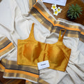 Manja Kasav Mul Cotton Saree