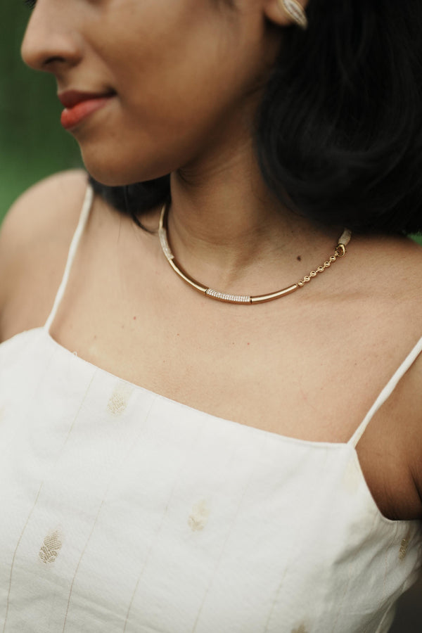 Stone Hasli and Earrings
