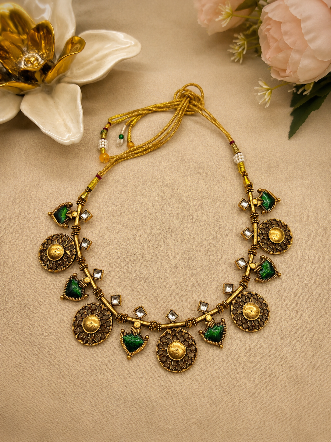 Antique Palakka coin Necklace