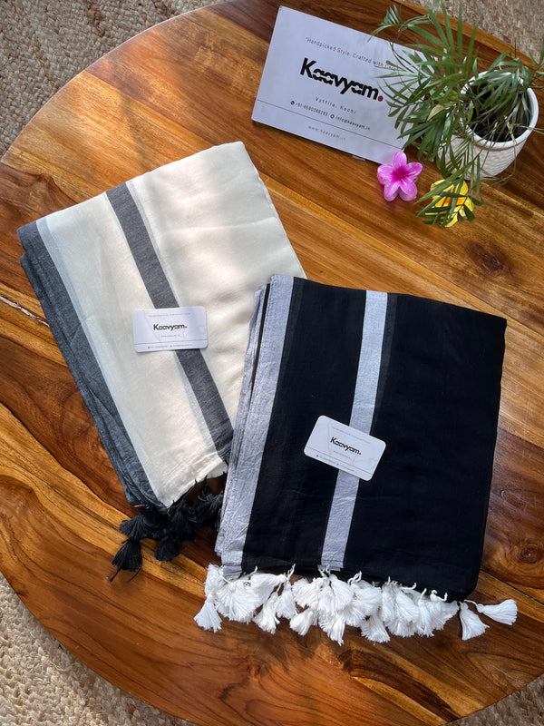 Mul Cotton Double Kara Saree