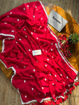 Heart & Lace Mul Cotton Saree
