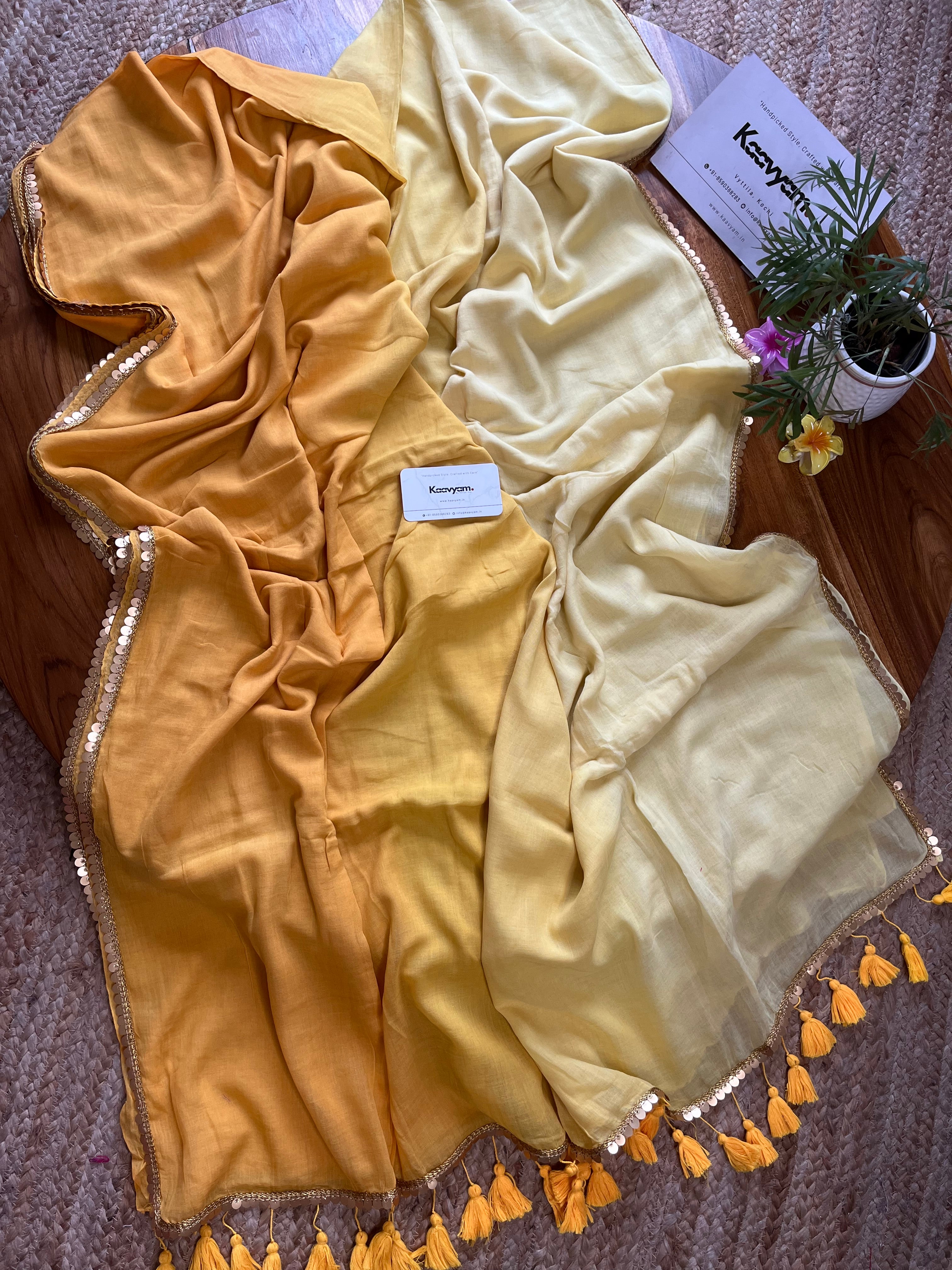 Rangde Mul Cotton Saree