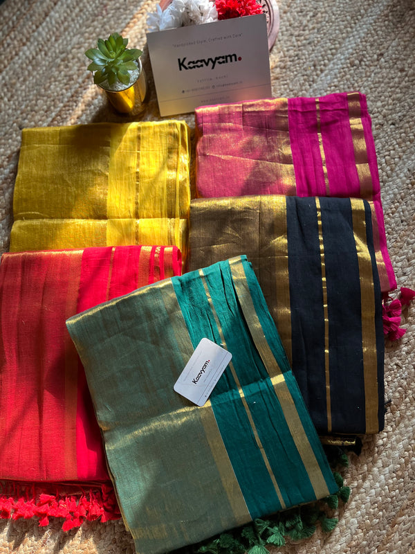 Tissue Mul cotton Saree