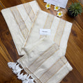 Ivory Zari Stripe Saree
