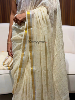 Chandra Kasav Check Saree