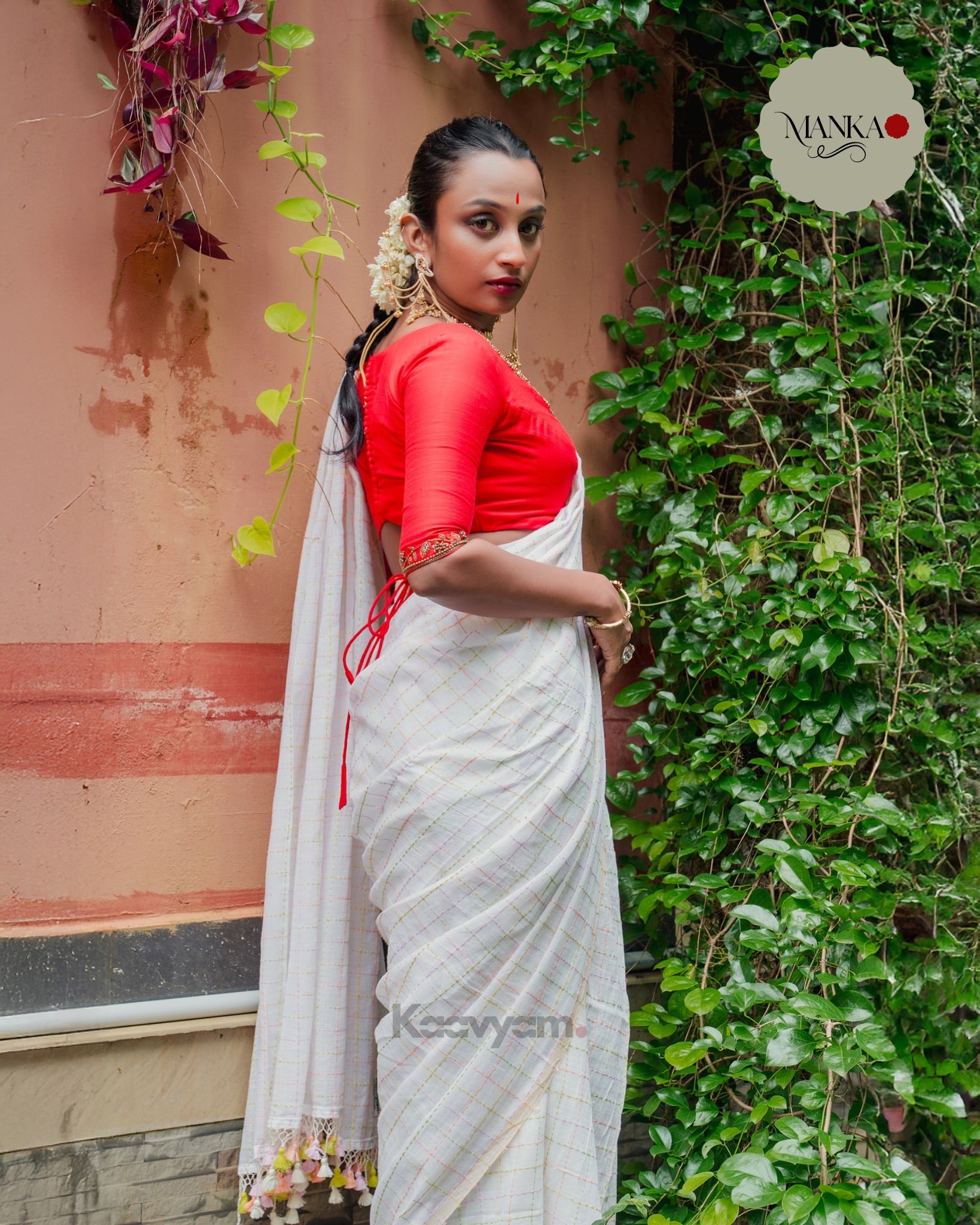 Kantha Embroidery Saree - MANKA