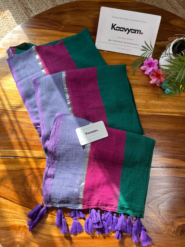 Broad String Border Mul Cotton Saree