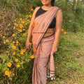 Polka Doted  Mul Cotton Saree