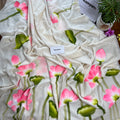 Thamarappoo Handpainted Mul Cotton Saree
