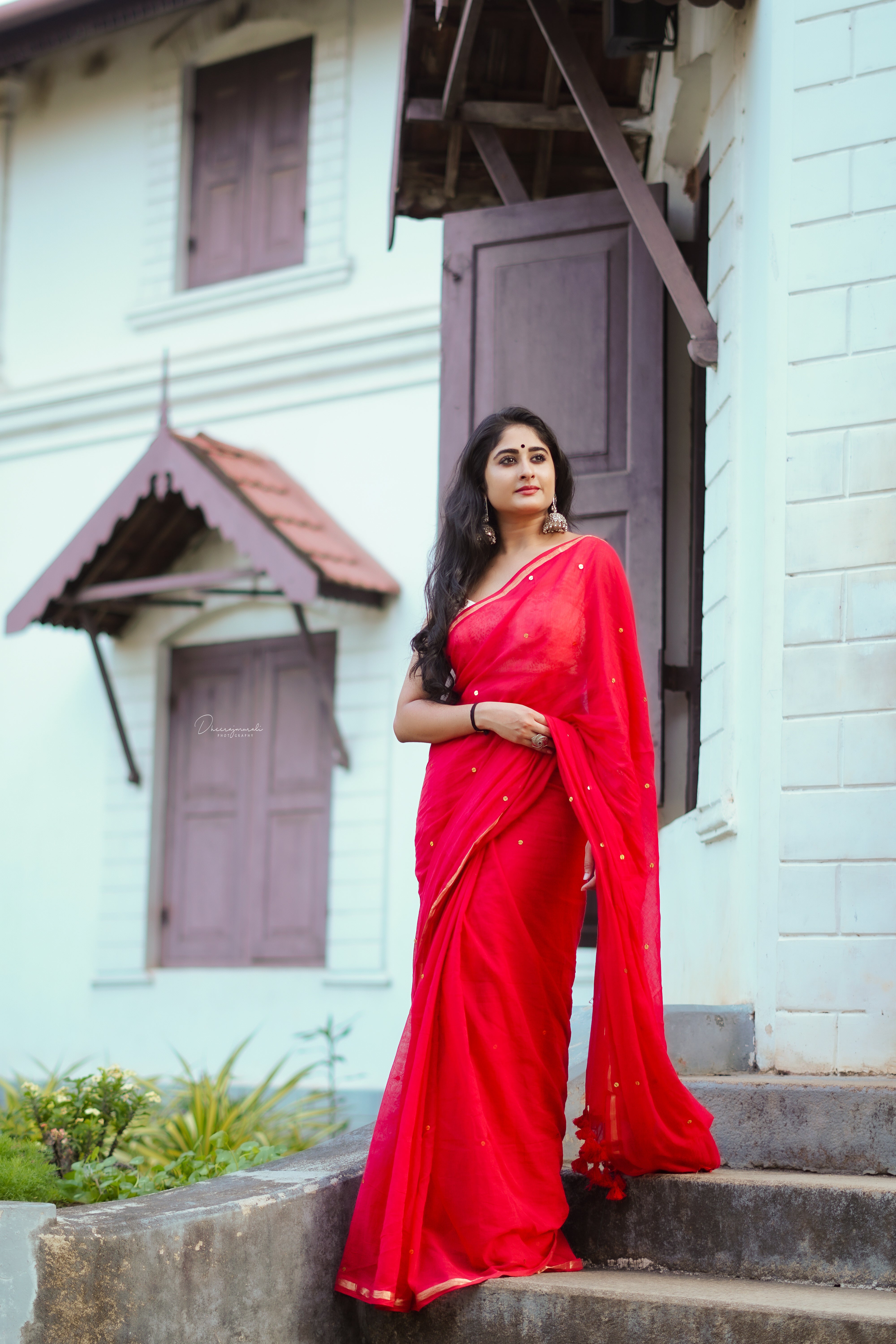 Goldy - Mul Cotton Sequin Saree