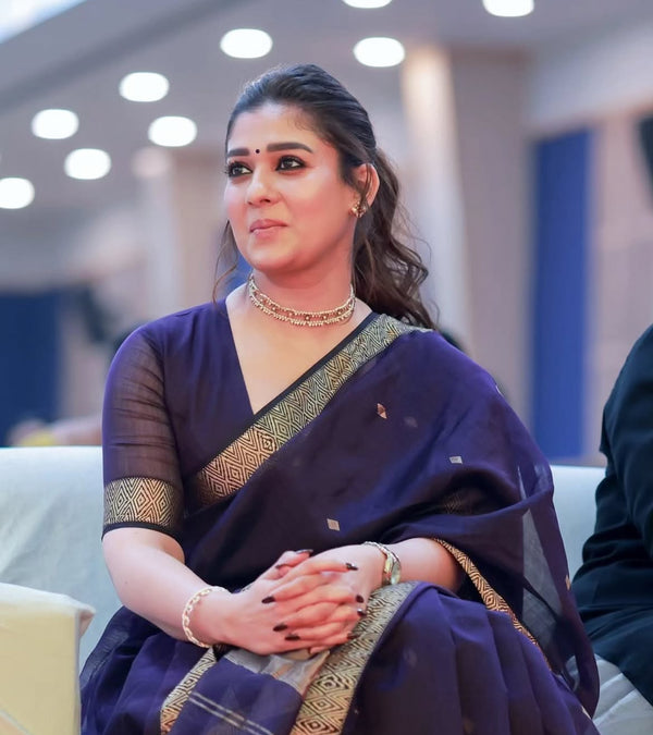 Nayanthara's Violet Maheshwari Saree