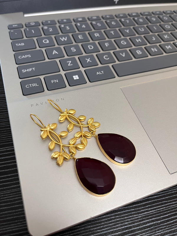 Pearl Stone Drop Earring