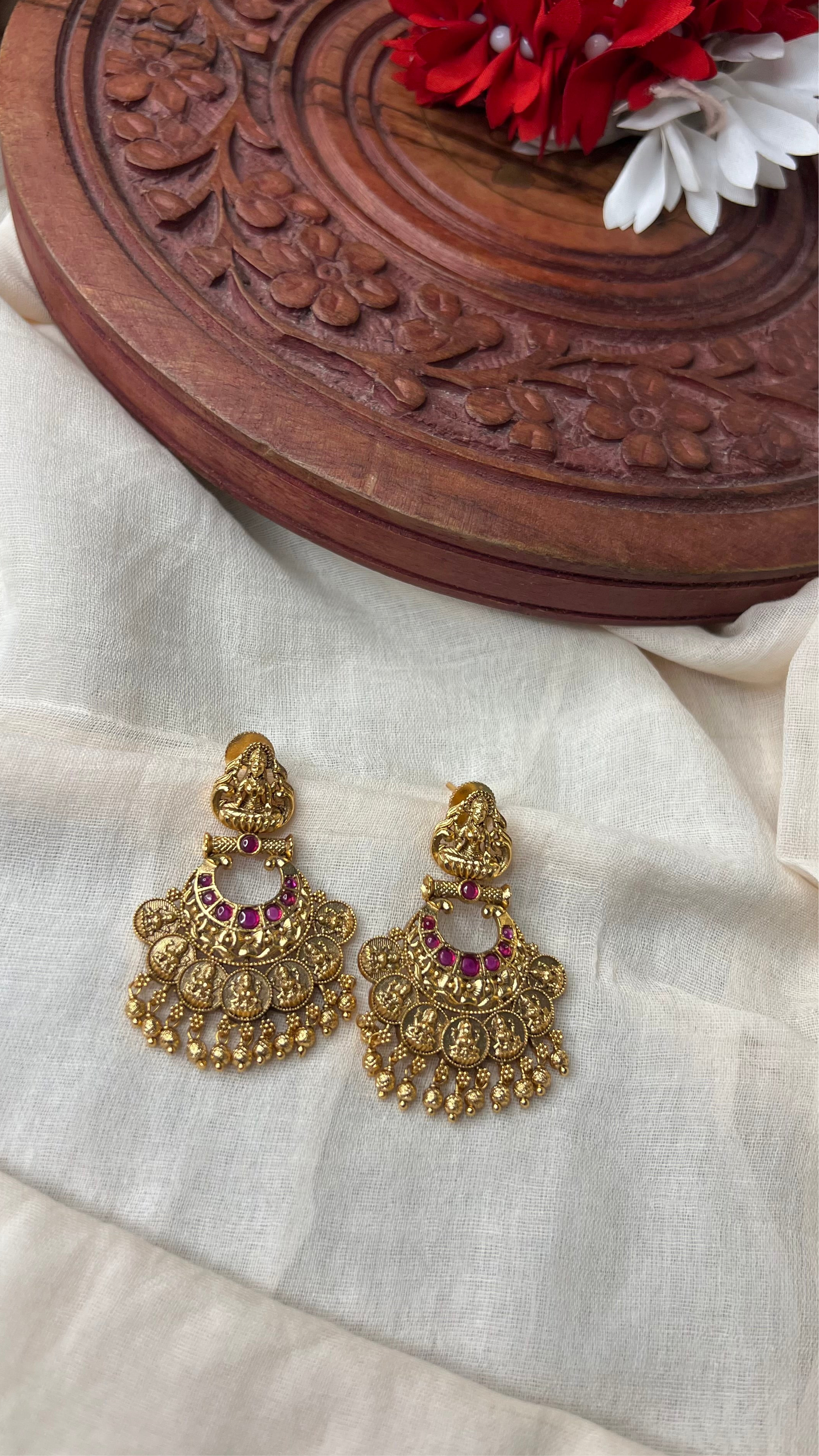 Laxmi Coin Earrings