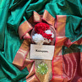 Maheshwari Silk Check Contrast Border Saree