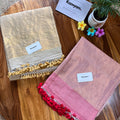 Linen Tissue Stripe Silk Saree - Manka