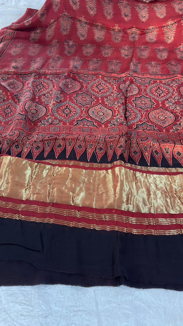 Ajrakh Modal silk Duppatta