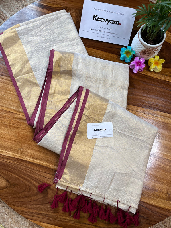 Contrast Border Silk Saree - MANKA