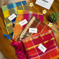 Checks Charm Mul Cotton Saree