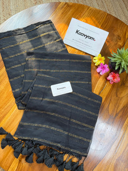 Double Zari Stripes Mul Cotton Saree