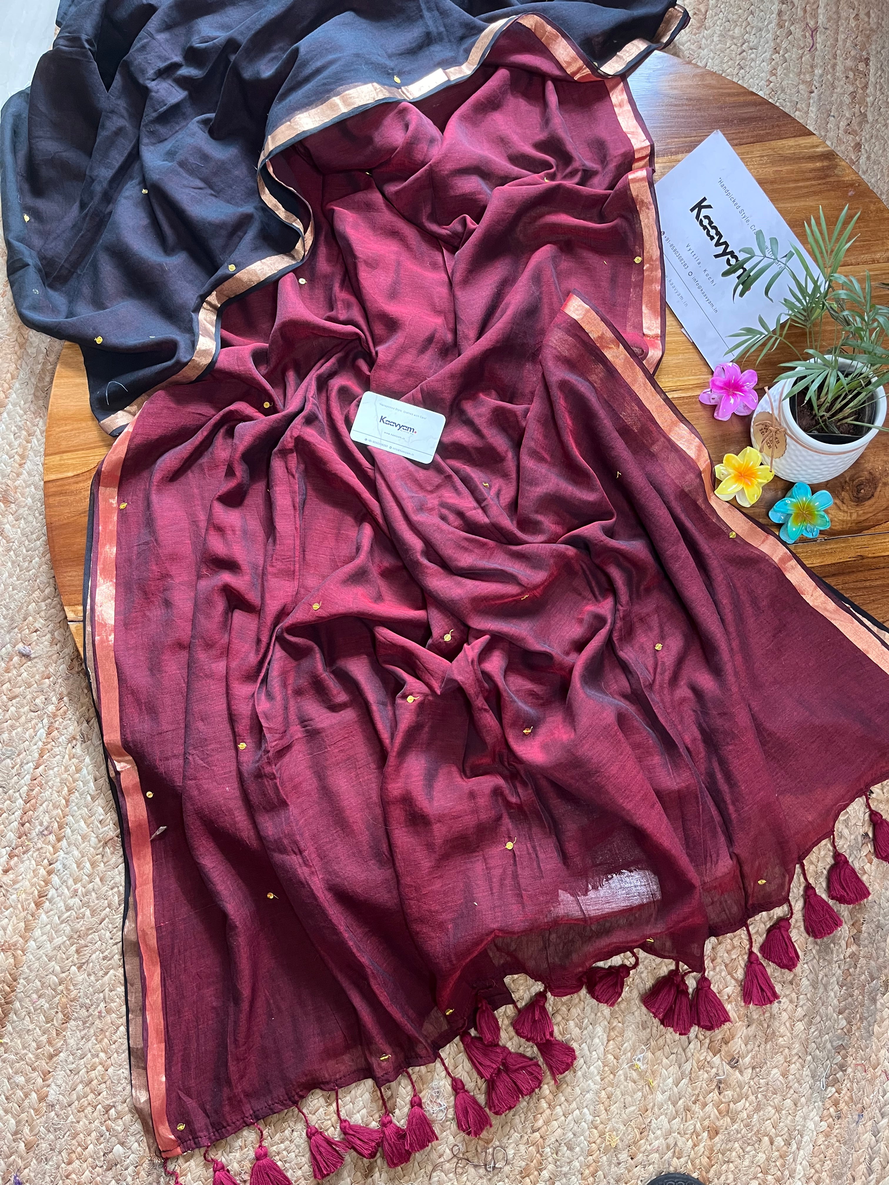 Goldy Half Half Mul Cotton Saree