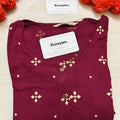 Maroon round neck Kurti