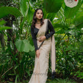 Black Border Mul Cotton Saree - Manka