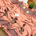 Peach Bloom Saree