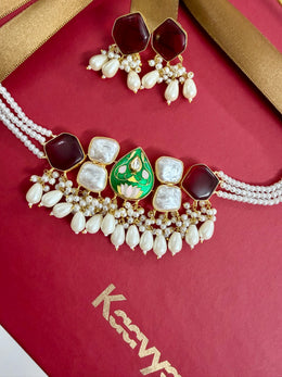 Meenakari Choker & Earrings