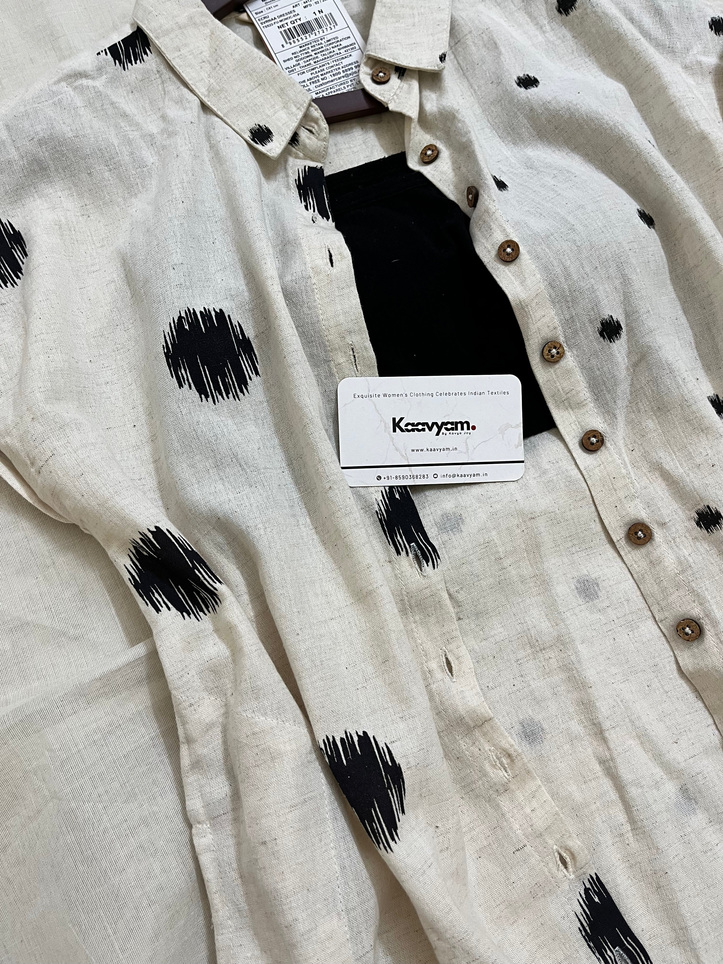 Off white cotton long Shirt
