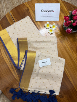 Polka Kasav & Kara Mul Cotton Saree - Manka