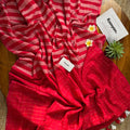 Checks Contrast Mul Cotton Saree