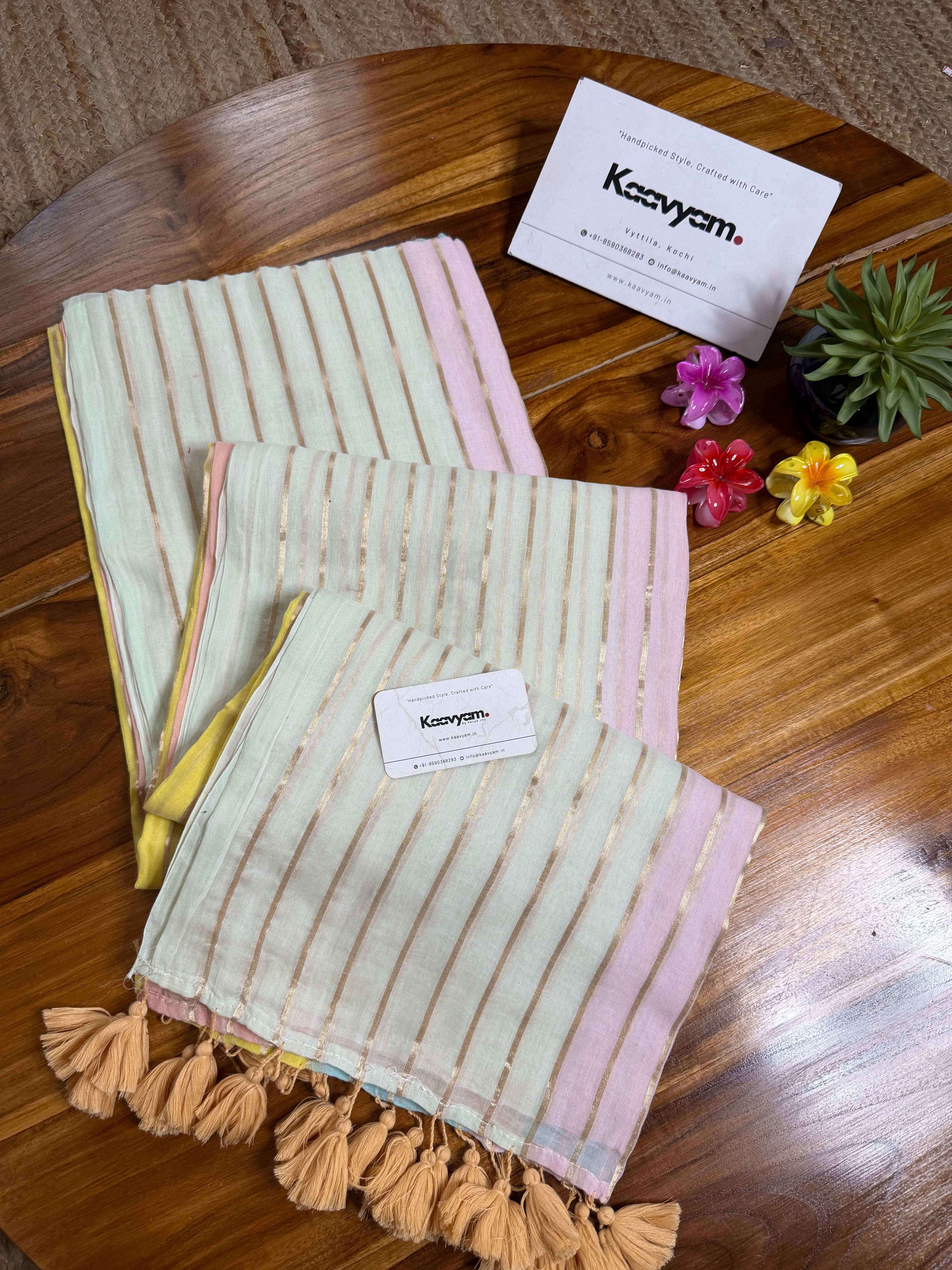 Pastel Magic Mul Cotton Saree
