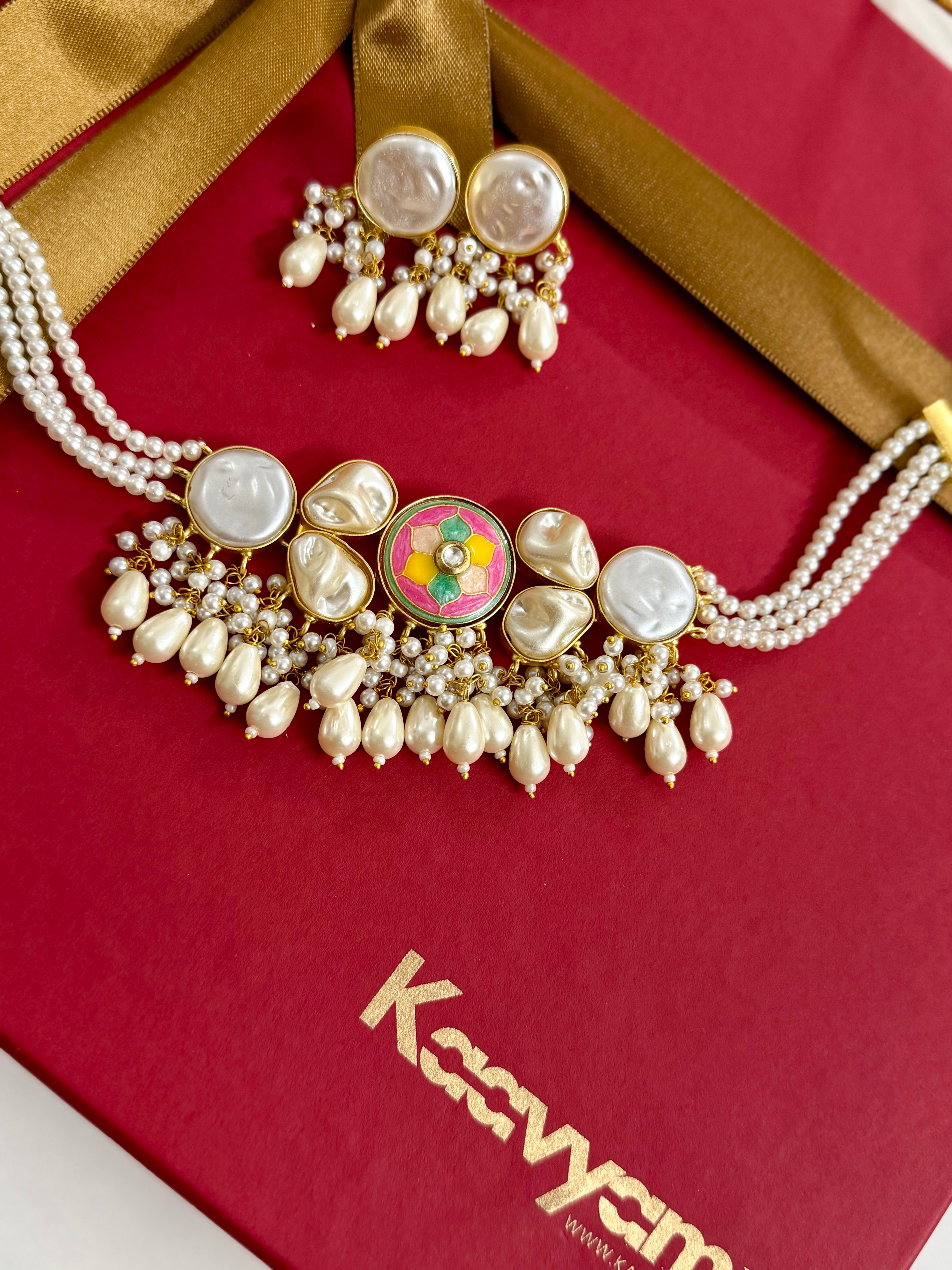 Meenakari Choker & Earrings