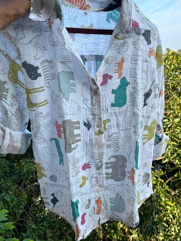 Printed Mul cotton Shirt