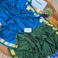Sunset Blue Saree