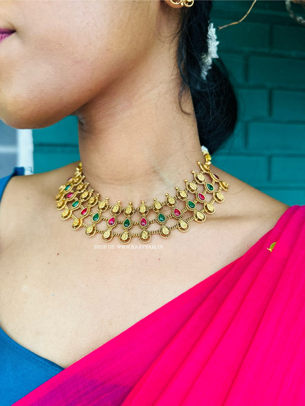 Layer Choker Neckpiece and Earrings