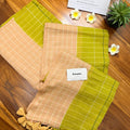 Cardamom Check Saree