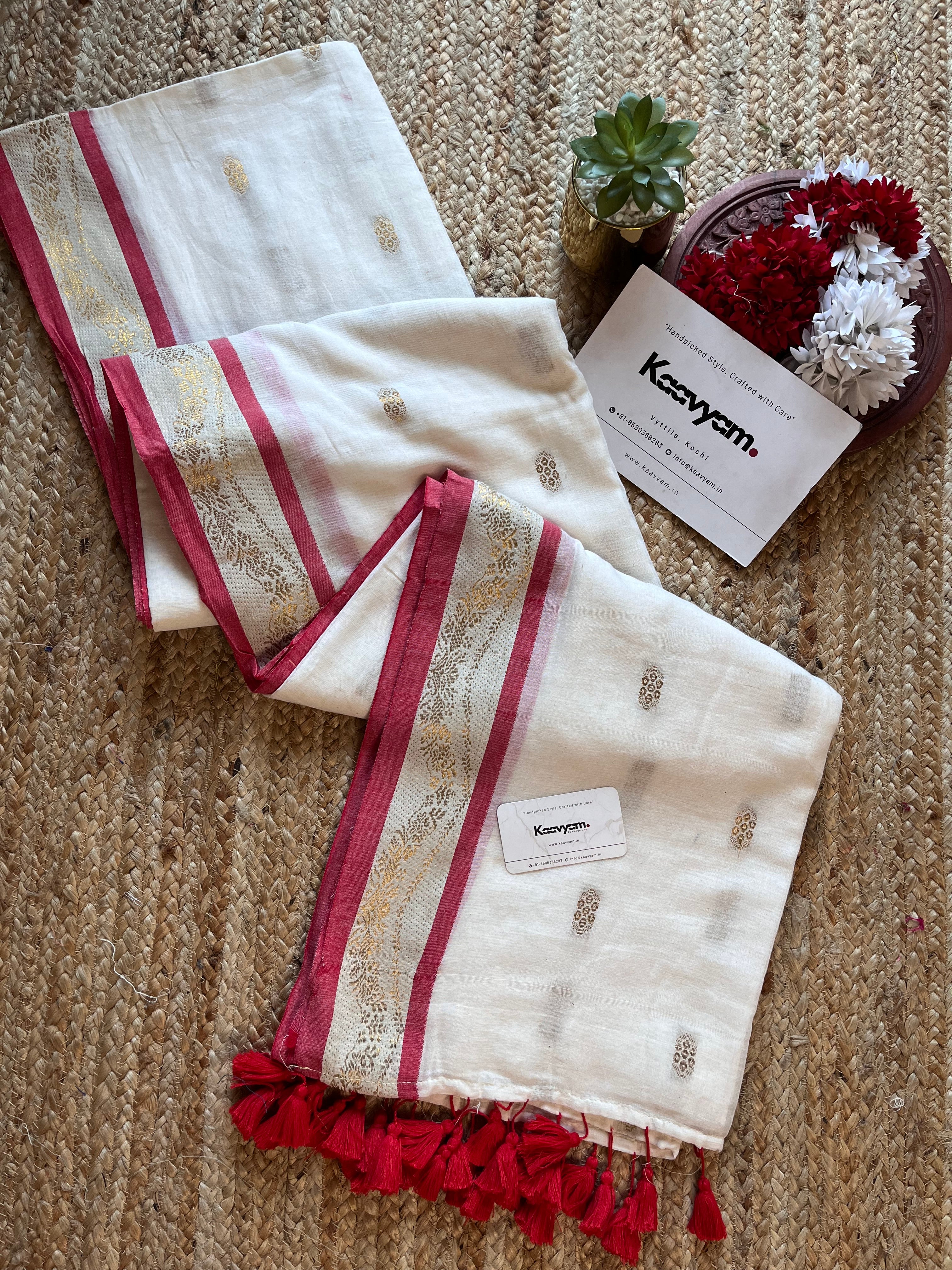 Mul Cotton Jacquard Border Saree
