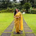 Mint Lime Check Mul Cotton Saree