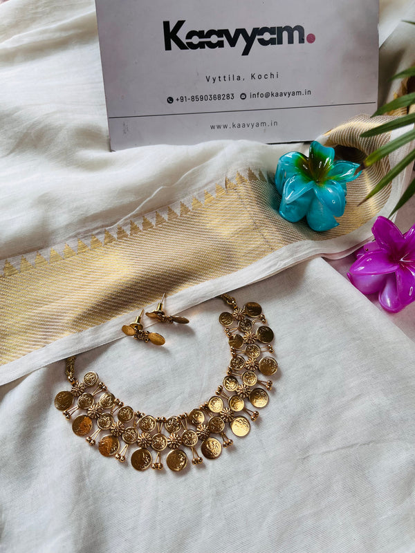 Coin Layer Neckpiece & Earrings