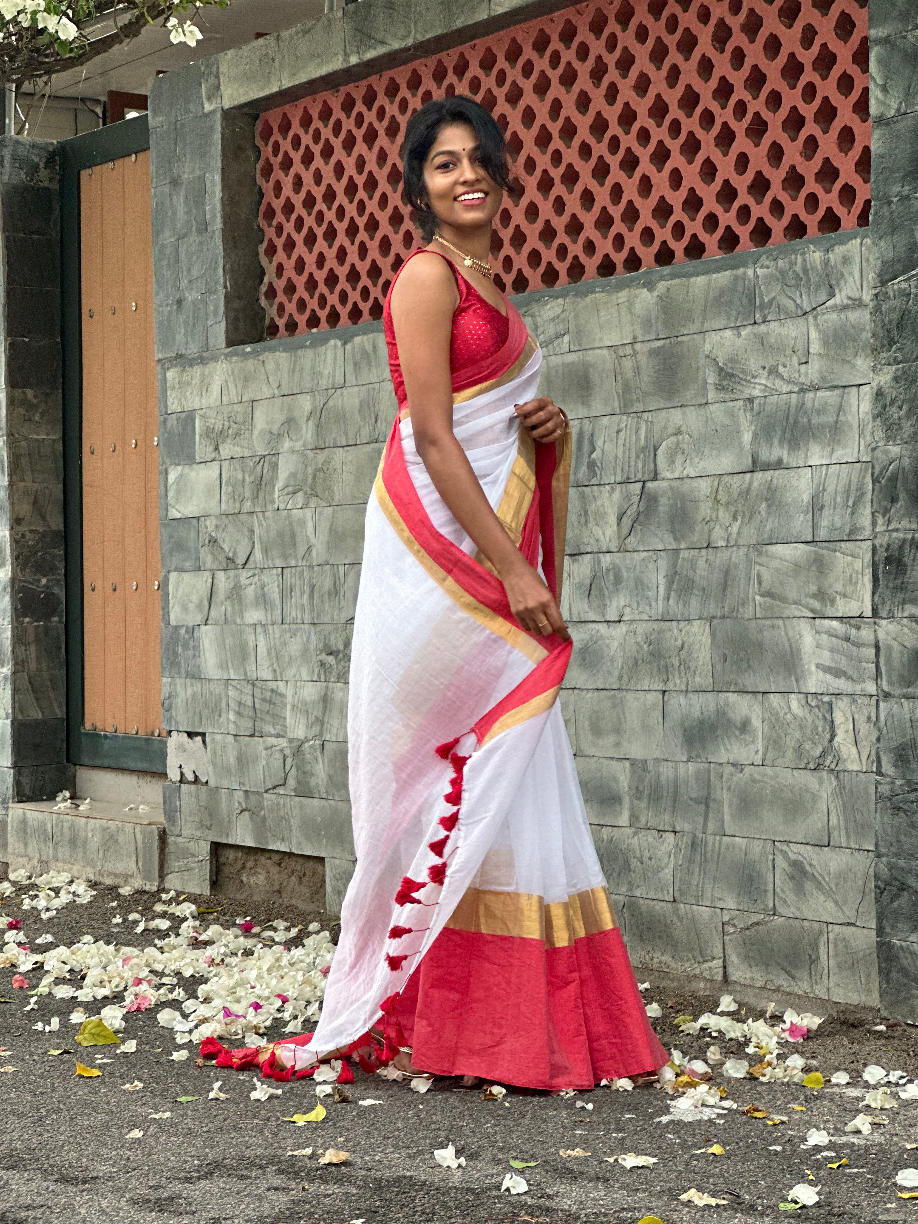 Broad border Kasav & Kara Saree