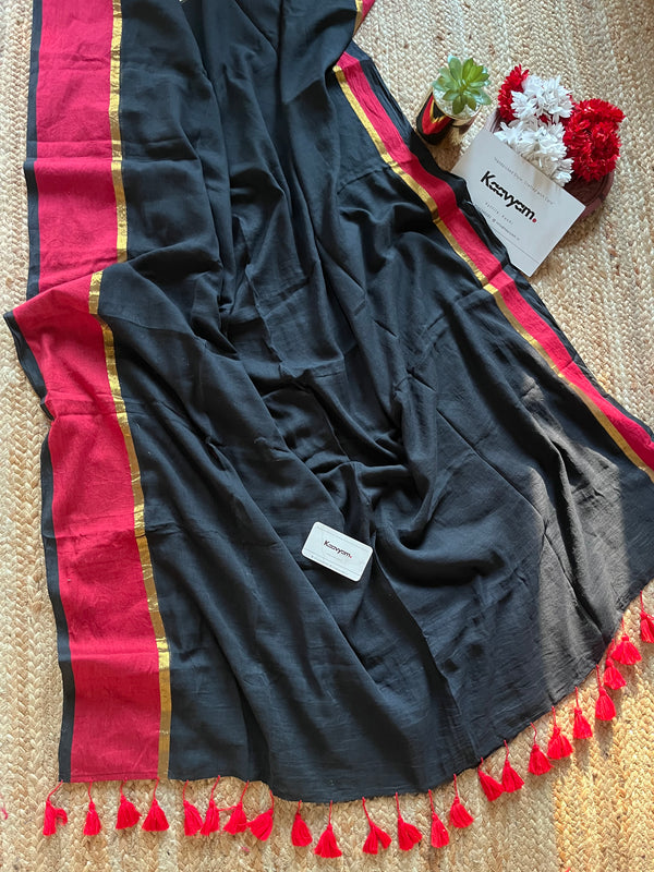 Black & Red Kasav Sarees