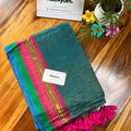 Pink & Kasav String Border Mul Cotton Saree