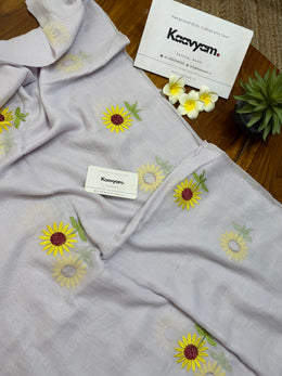Sunflower Embroidery Saree